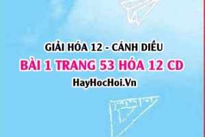 Giải bài 1 trang 53 Hóa 12 Cánh Diều SGK